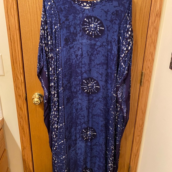 NWOT Saybury Caftan. Blue and white - Picture 1 of 7